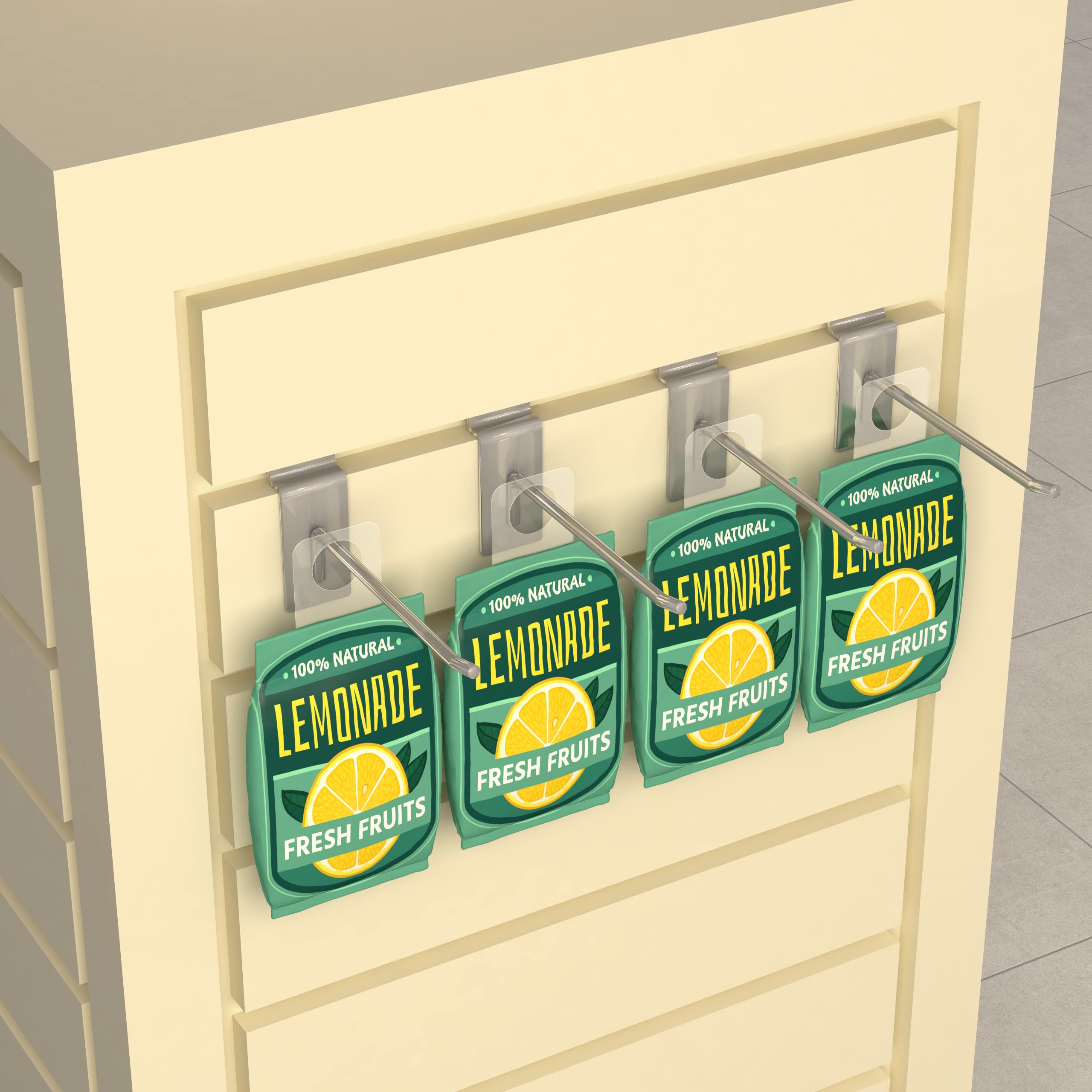 1-1/4" X 7/8" Round Hole Adhesive Hang Tabs 1000/Pack - Image 3