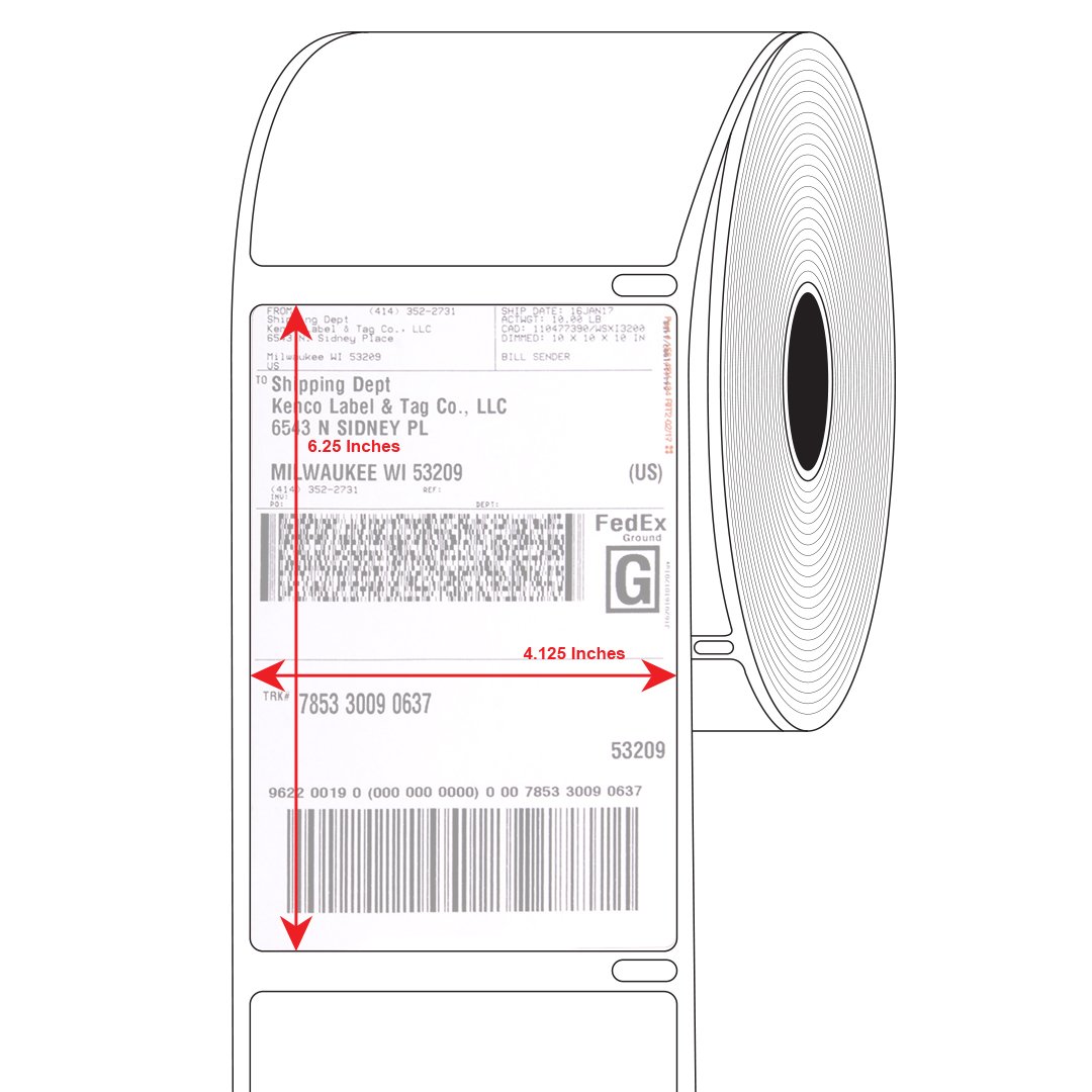 4" x 6" Compatible with Dymo® 4XL Postage Shipping Labels, Compatible with Dymo® 1744907 (1 Roll - 220 Labels Per Roll) (1 Pack) - Image 5