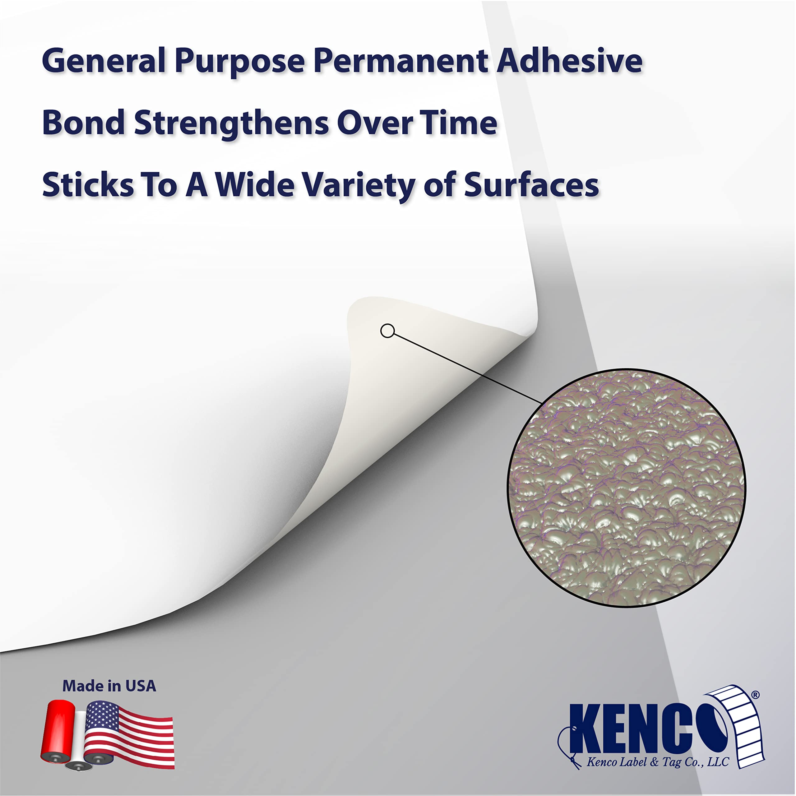 800522-125 Compatible KENCO® Brand 2.25 inch x 1.25 inch with perf Direct Thermal Labels to fit Eltron or Zebra Printers. 1 in. Core, 1,135 Labels Per Roll, 12 Rolls Per Case - Image 4