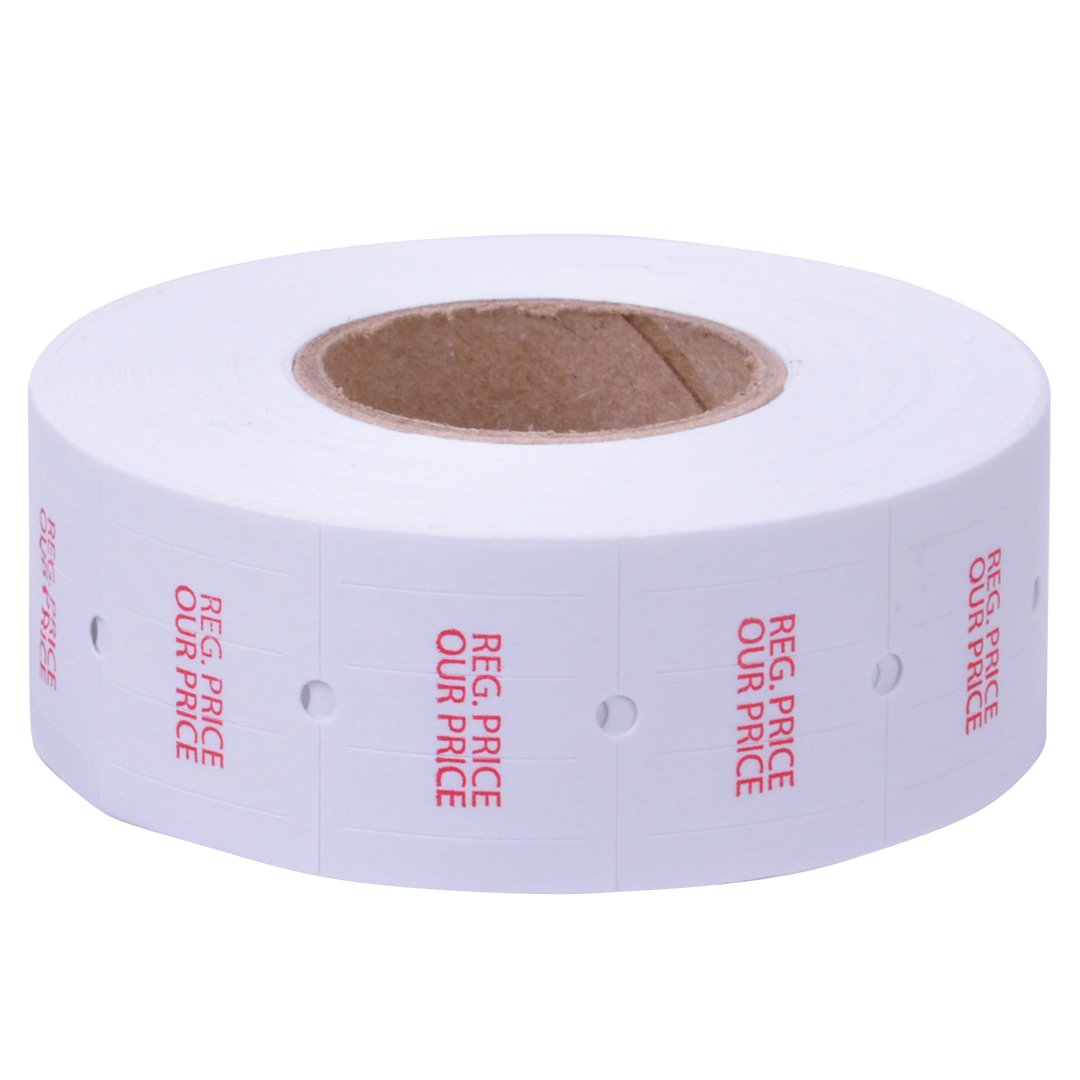 White with Red "Regular Price/Our Price" Labels to fit XL Pro® 2 Price Guns 16 Pack (Free Ink Roll Included) - Image 3